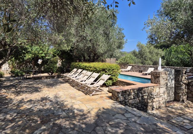 House in Le Plan-de-la-Tour - Stone house with pool in quiet environment near the sea